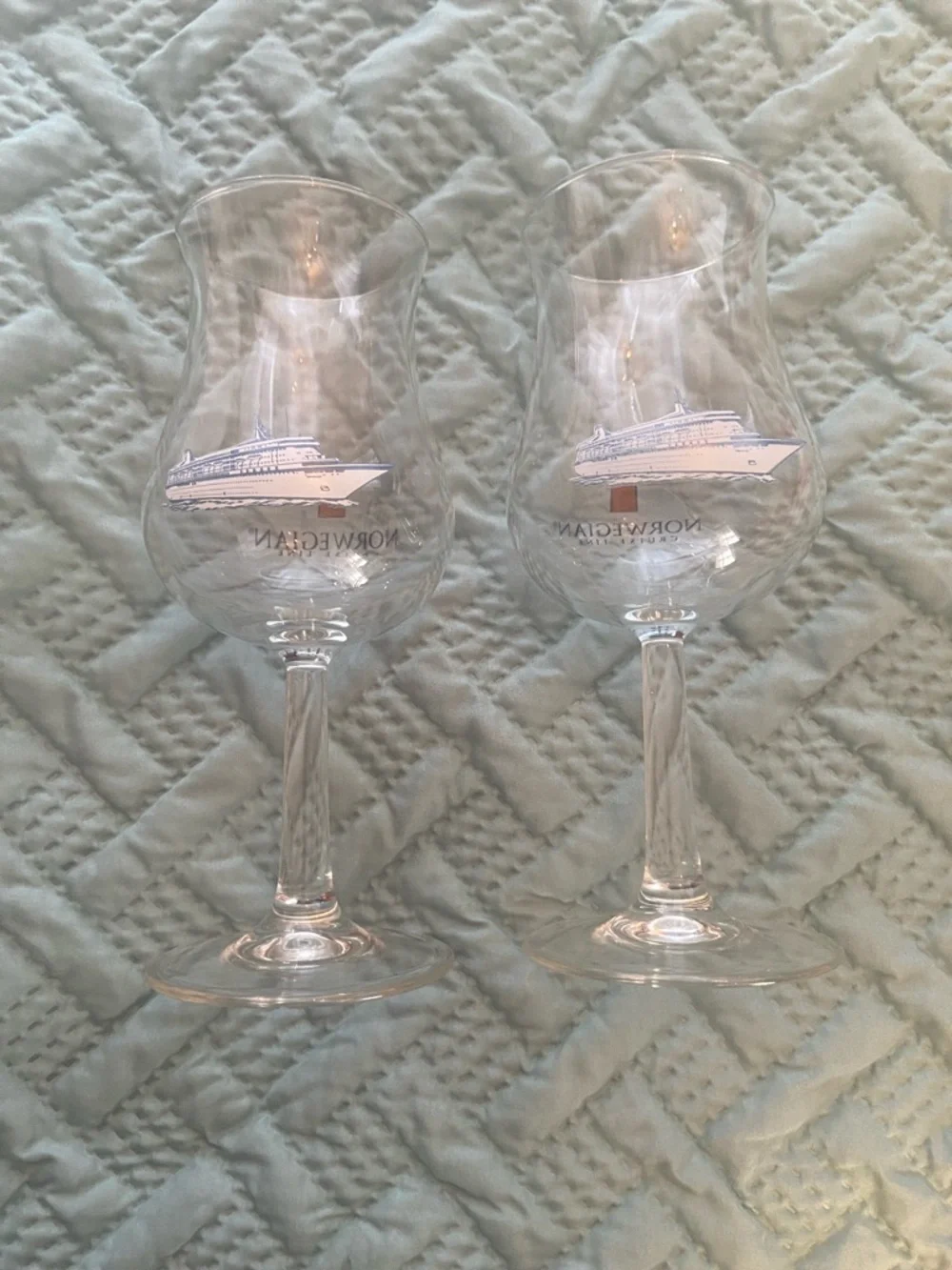 Norwegian Cruise Line Branded Stemmed Glasses - Clear